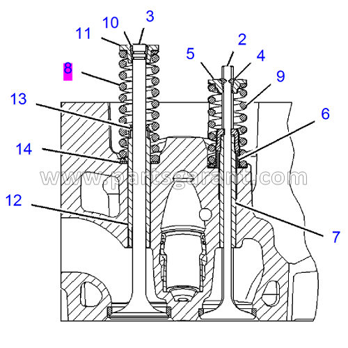 Caterpillar 325D Exhaust Valve Spring