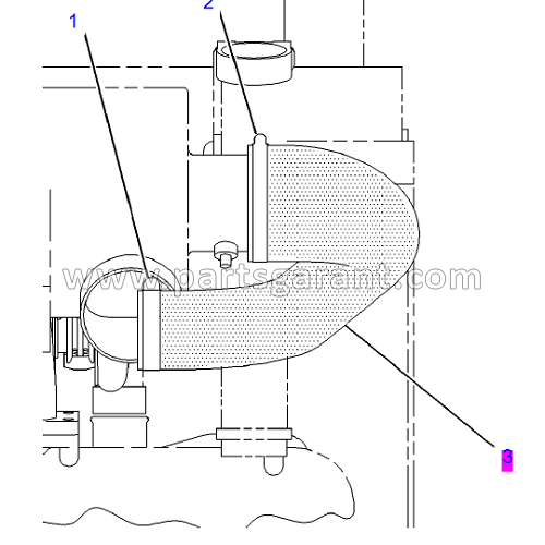 Caterpillar 432D air filter pipe