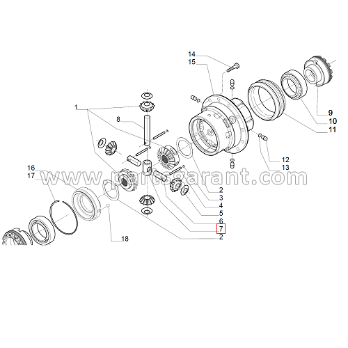 Differential spider housing