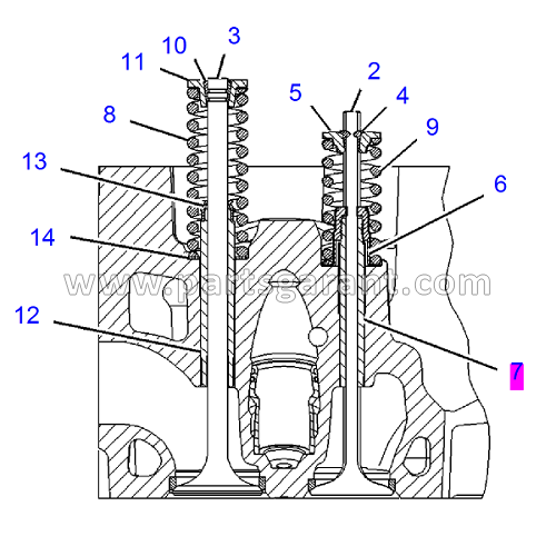 Caterpillar 325D Intake Valve Guide