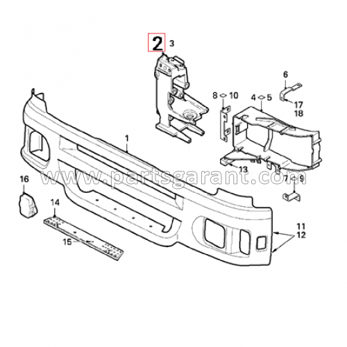 Attaching the headlight to the bumper L DAF XF95