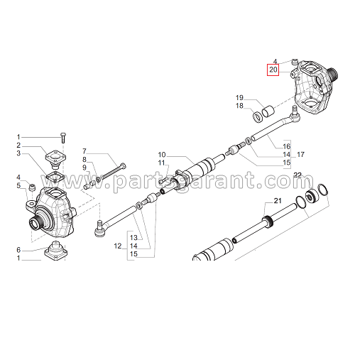 Steering knuckle LH