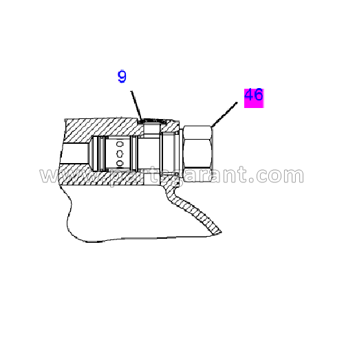 Caterpillar 434E Transmission Pump Drain Valve