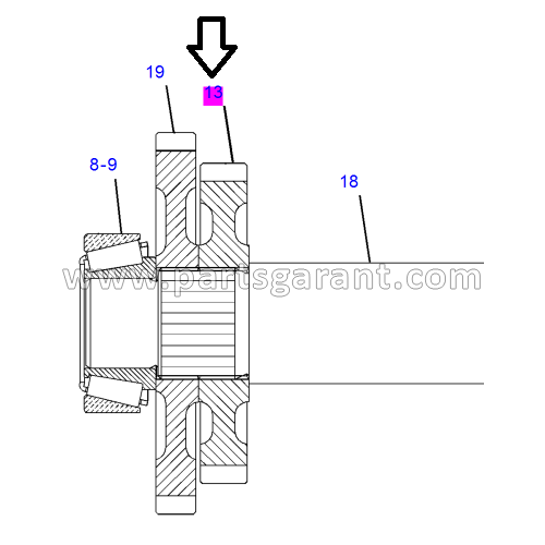 Gear (38 teeth) Caterpillar 434E