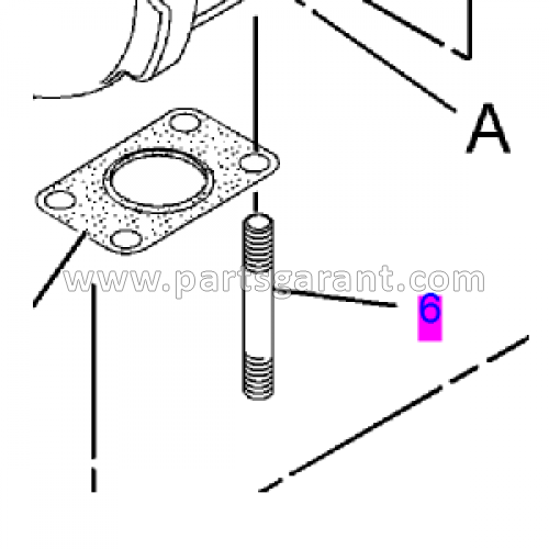 Caterpillar 428 E turbocharger stud