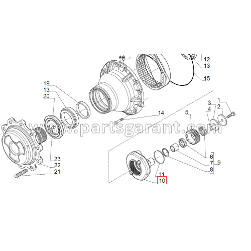 Planetary gear housing