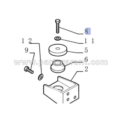 New Holland E215 engine mount bolt