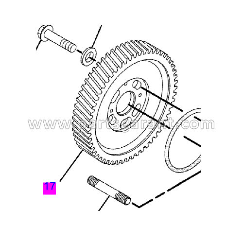 Injection pump gear (56 teeth) Caterpillar 432D