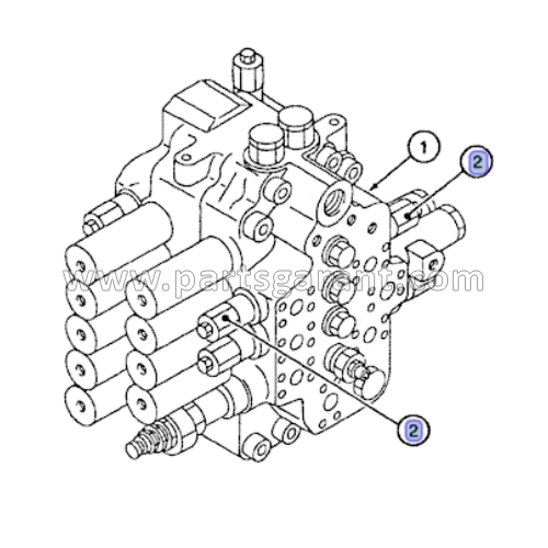 Case CX210 valve