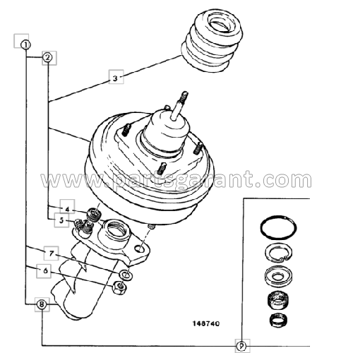 JCB 3CX handbrake valve