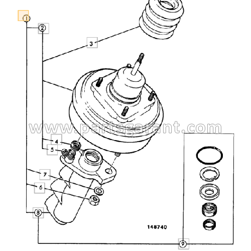 JCB 4CX Brake Cylinder Assembly