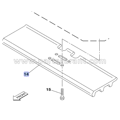 Track pad (800mm) Case CX210