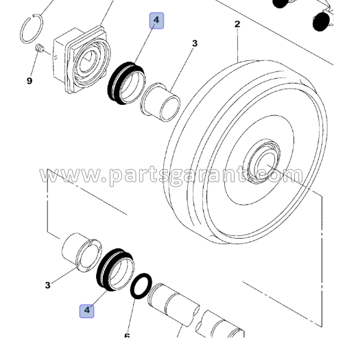 Case CX210 oil seal