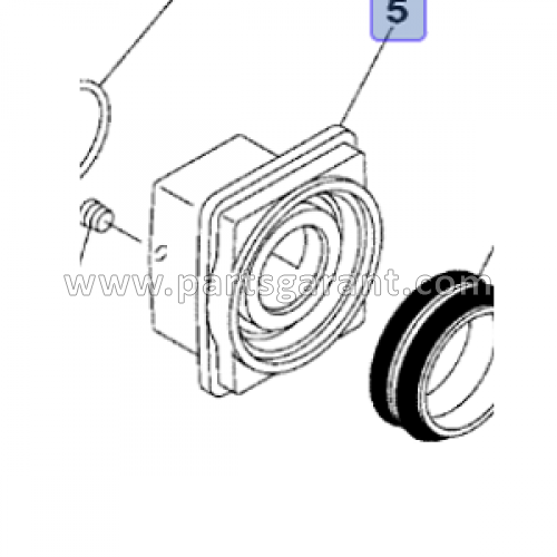 Case CX210 roller hub