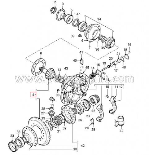 Ring and pinion set of Daf XF105