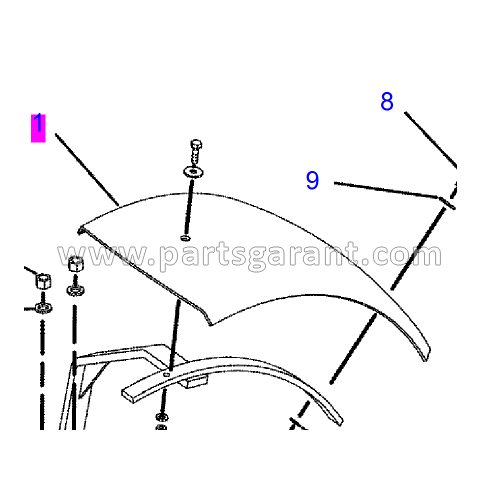 Front fender Caterpillar 428 E