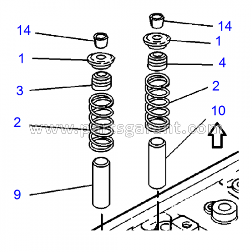 Caterpillar 432D Exhaust Valve Guide