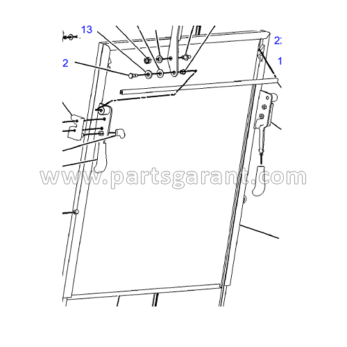 Rear door glass Caterpillar 432D