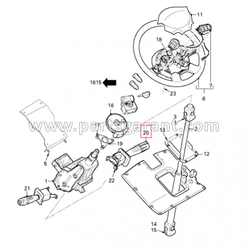 Steering column switch Daf XF105