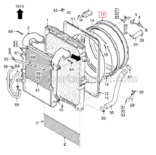 Radiator diffuser ring Daf XF105