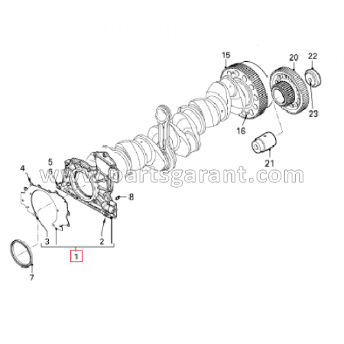 Front crankshaft cover Daf XF105