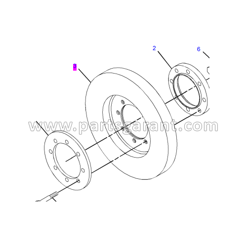 Caterpillar 325D crankshaft balancer