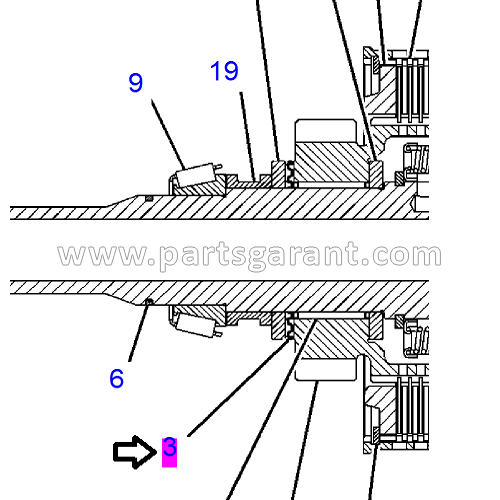 Caterpillar 428 E Tapered Bearing