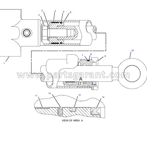 Caterpillar 432D Stabilizer Hydraulic Cylinder