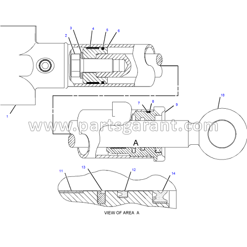 Caterpillar 434E Stabilizer Hydraulic Cylinder