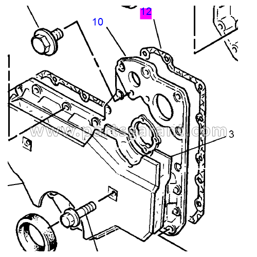 Timing cover gasket Caterpillar 432D