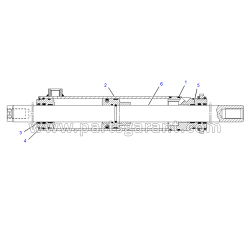 Power steering cylinder assembly Caterpillar 432D