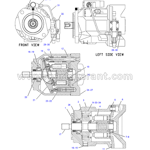 Hydraulic oil pump Caterpillar 432D