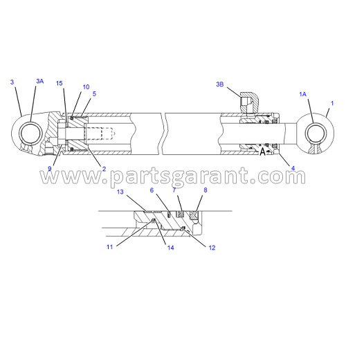 Caterpillar 432D Loader Boom Hydraulic Cylinder