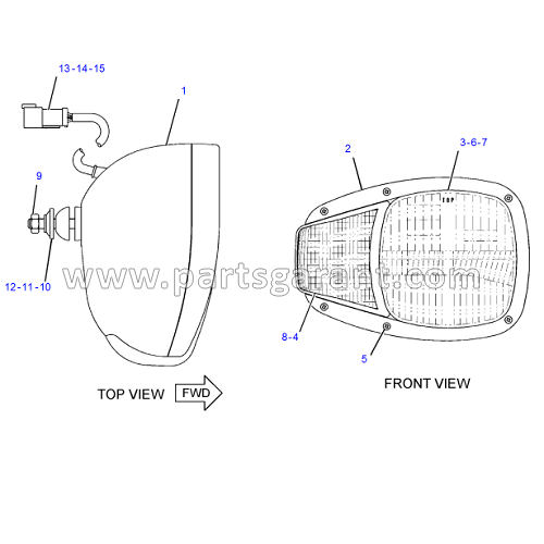 Front right lamp Caterpillar 428 E