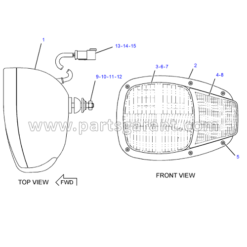 Front left lamp Caterpillar 428 E