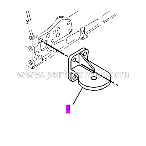 Front left engine mount bracket Caterpillar 428 E