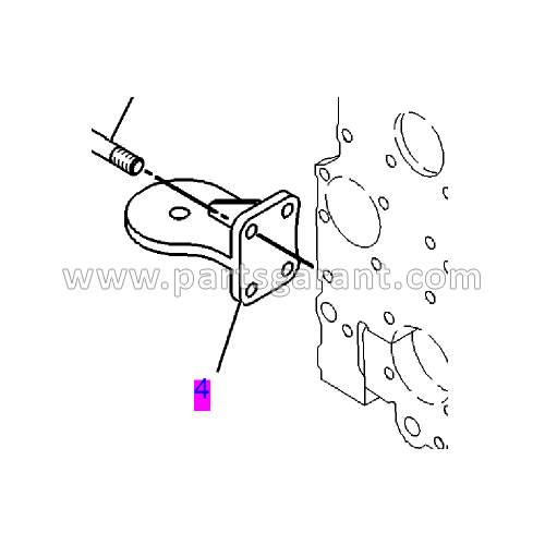 Front right engine mount bracket Caterpillar 428 E