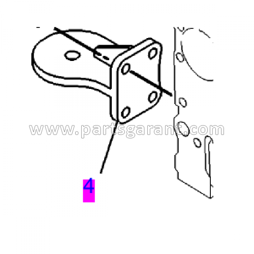 Engine mount bracket right Caterpillar 432D