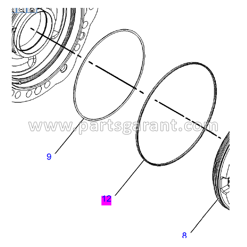 Rubber ring Caterpillar 428 E