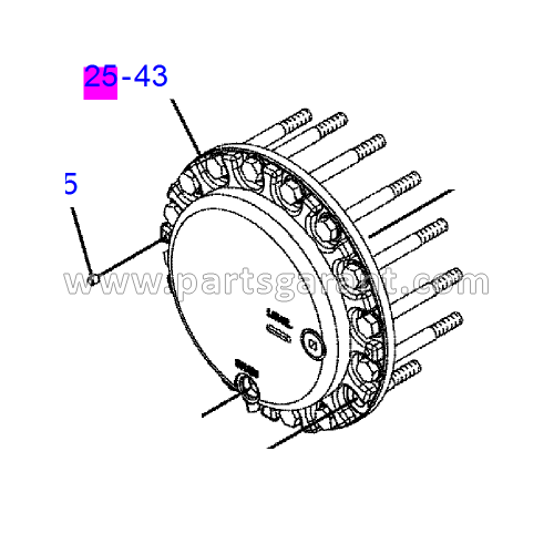 Caterpillar 325D hub cap