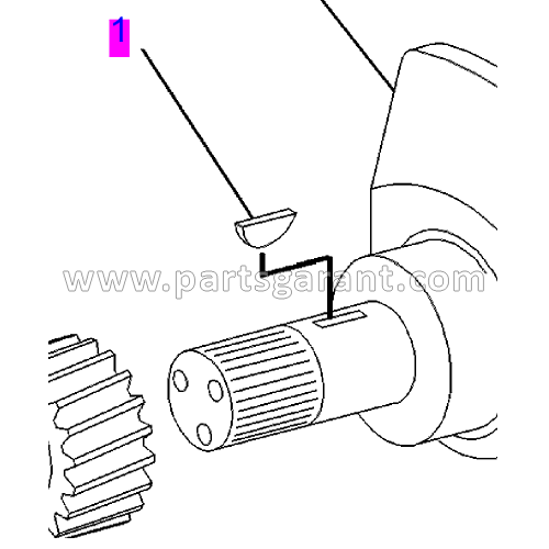 Crankshaft key Caterpillar 432D