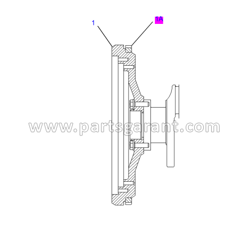 Flywheel crown (126 teeth) Caterpillar 325D