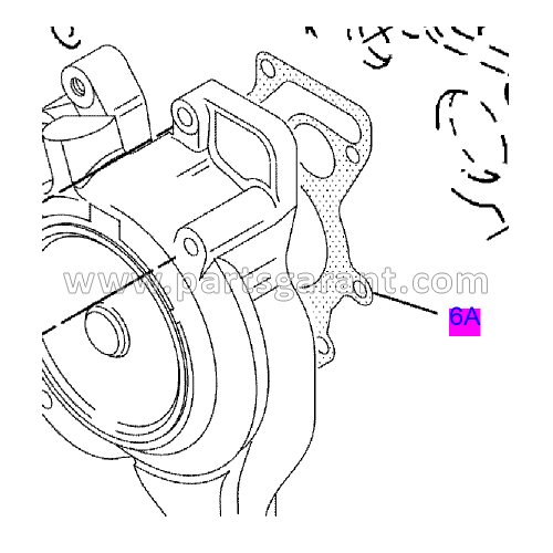 Caterpillar 432D Water Pump Gasket