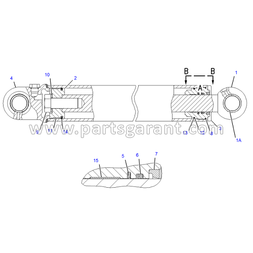 Caterpillar 432D Stick Hydraulic Cylinder