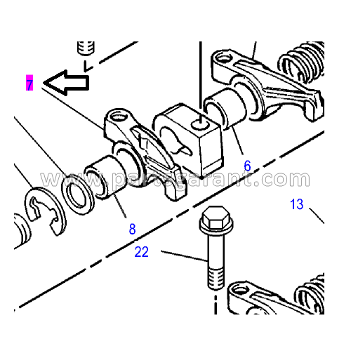 Right rocker arm Caterpillar 432D