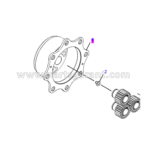 Caterpillar 428 E hub cap