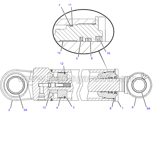 Caterpillar 434E Boom Hydraulic Cylinder