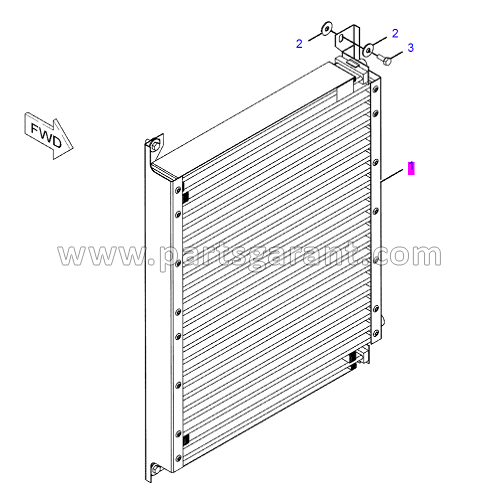 Air conditioner evaporator Caterpillar 428 E