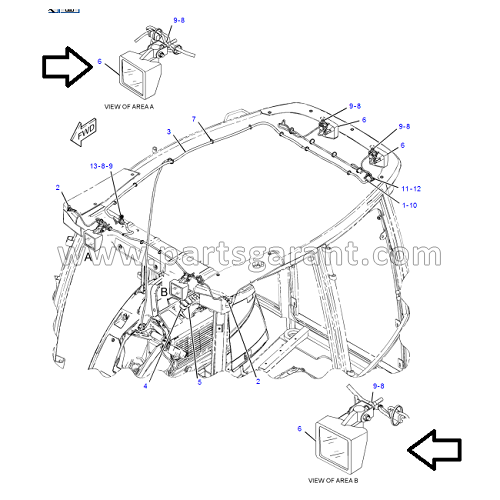 Front light Caterpillar 428 E