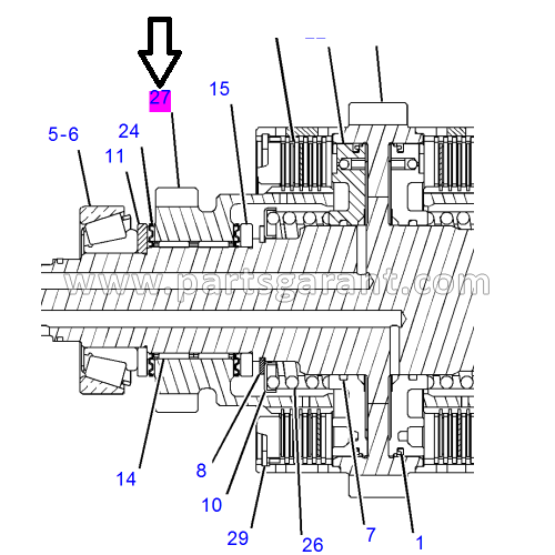 Gear (24 teeth) Caterpillar 434E